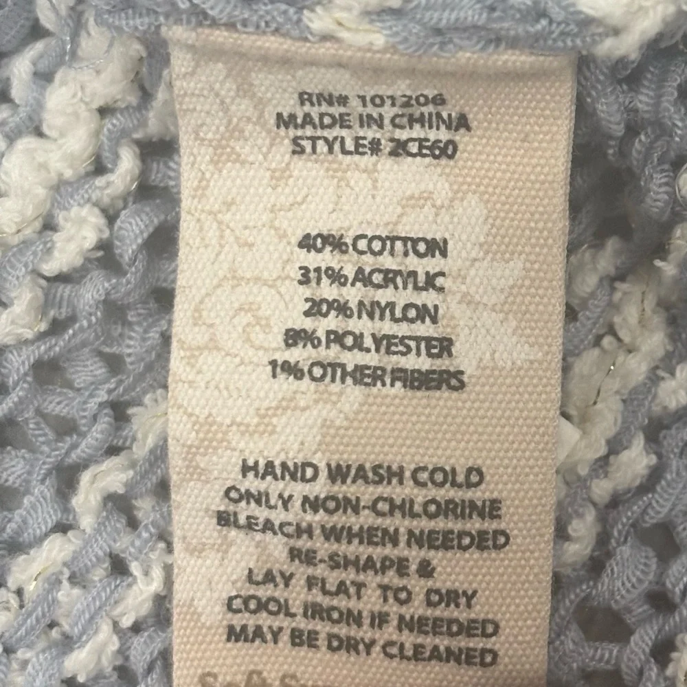 Soft Surroundings women's Lightweight Cardigan size S Open knit